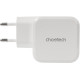 Зарядний пристрій Choetech GaN USB Type-C 45W, PD, QC, PPS White (PD8007) (PD8007-EU-WH)