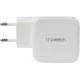 Зарядний пристрій Choetech GaN USB Type-C 45W, PD, QC, PPS White (PD8007) (PD8007-EU-WH)