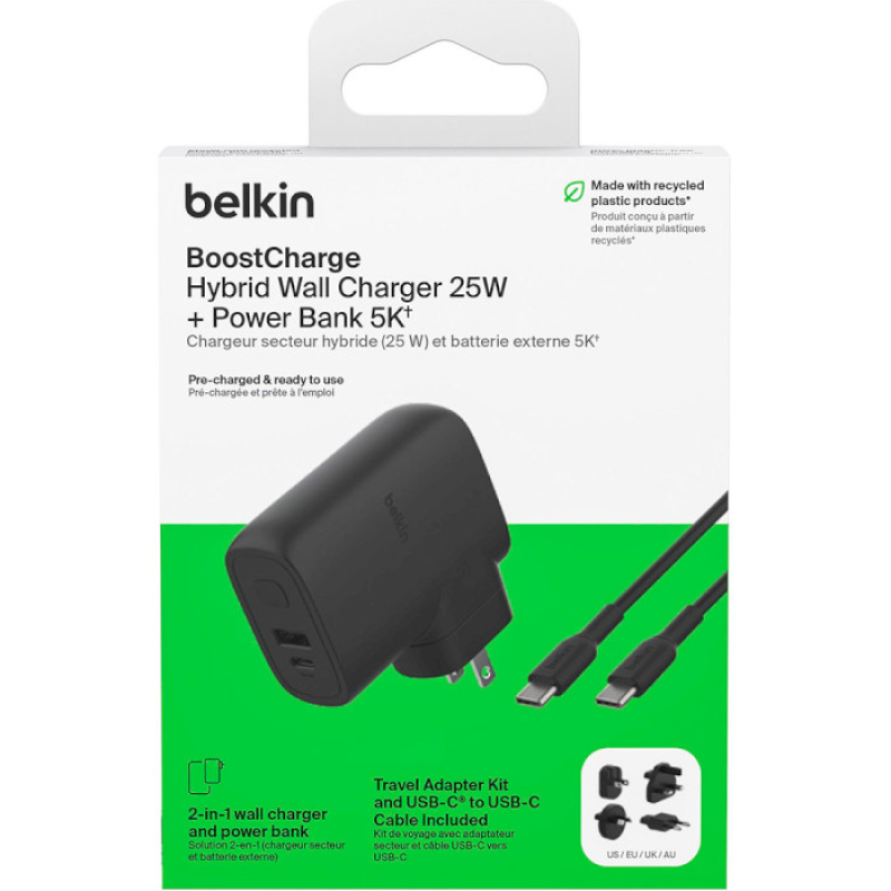 Belkin 25Вт USB-С Black (BPZ003BT1MBK-B6)