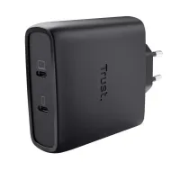 Зарядний пристрій TRUST Maxo 100W 2xUSB-C GaN Charger Black w/Type-C cable (25527)
