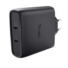 Зарядное устройство TRUST Maxo 100W 2xUSB-C GaN Charger Black w/Type-C cable (25527)