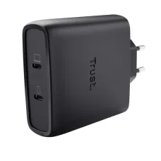 Зарядний пристрій TRUST Maxo 100W 2xUSB-C GaN Charger Black w/Type-C cable (25527)