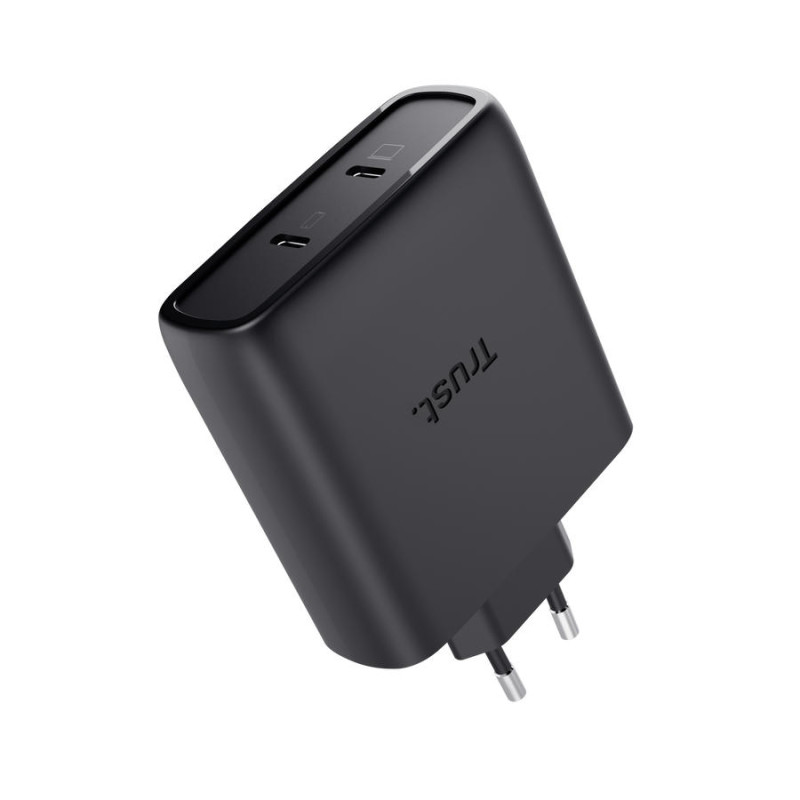 Зарядное устройство TRUST Maxo 100W 2xUSB-C GaN Charger Black w/Type-C cable (25527)