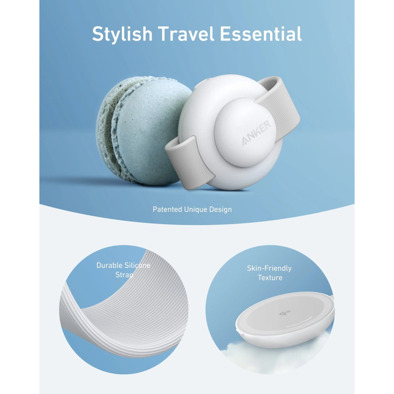 Зарядний пристрій Anker MagGo Wireless Charging Pad 15W 3-in-1 Foldable White (B25M8H21)
