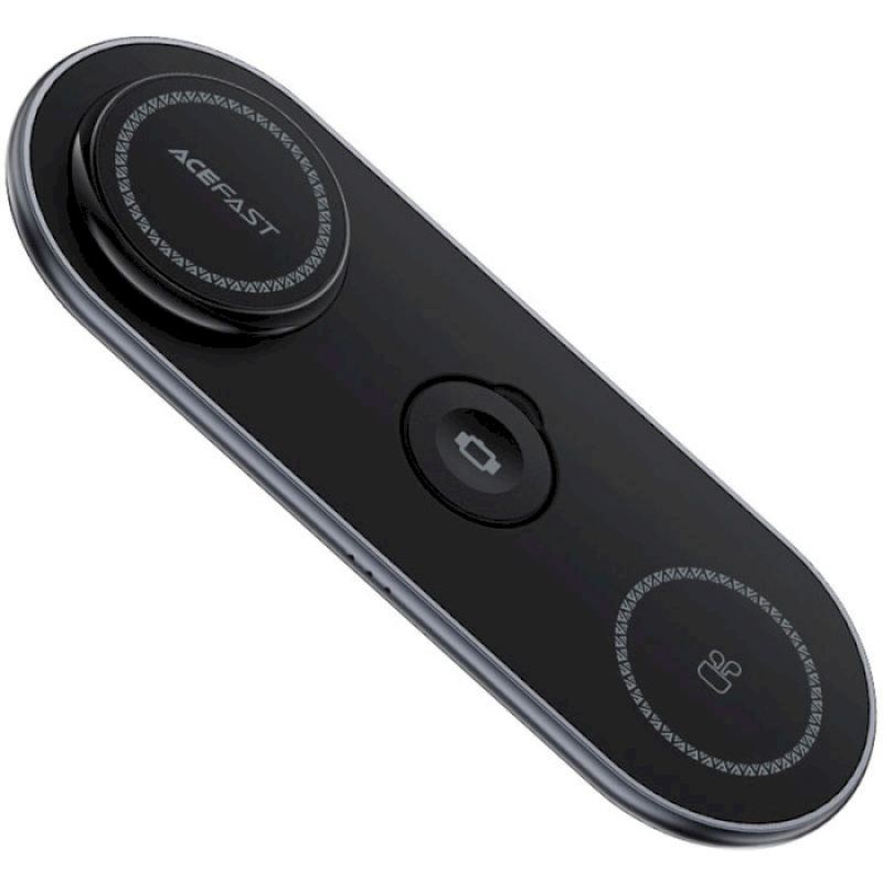 Зарядное устройство Acefast E19 Qi2 3-in-1 Black (6974316283096)
