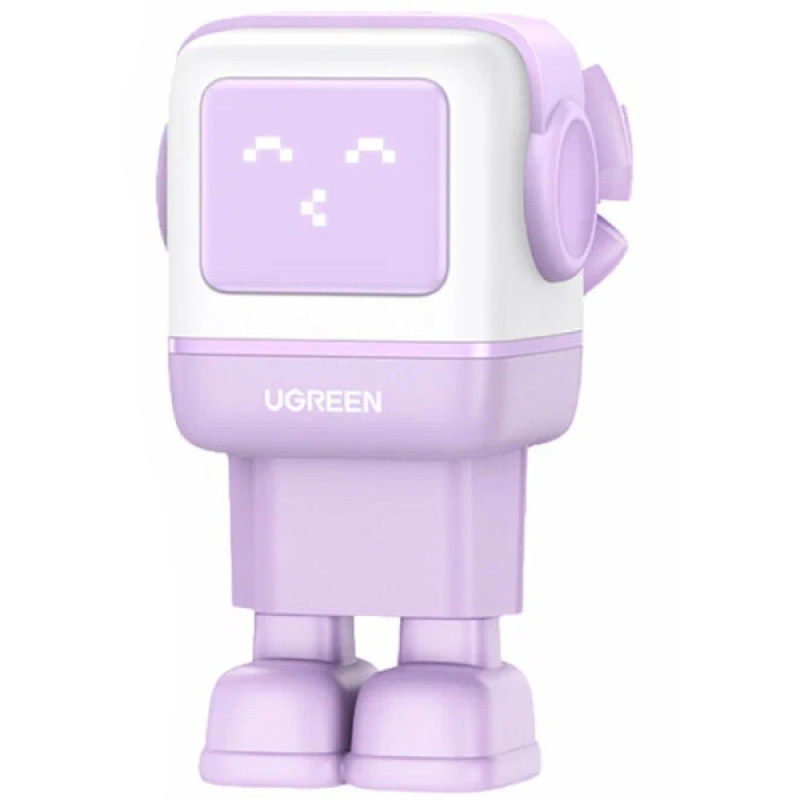 Зарядний пристрій UGREEN CD361 Robot tech 65W GaN Purple (35291)