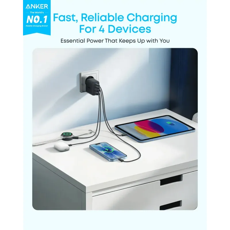 Зарядное устройство Anker Zolo Charger 50W Black (A121EG11)