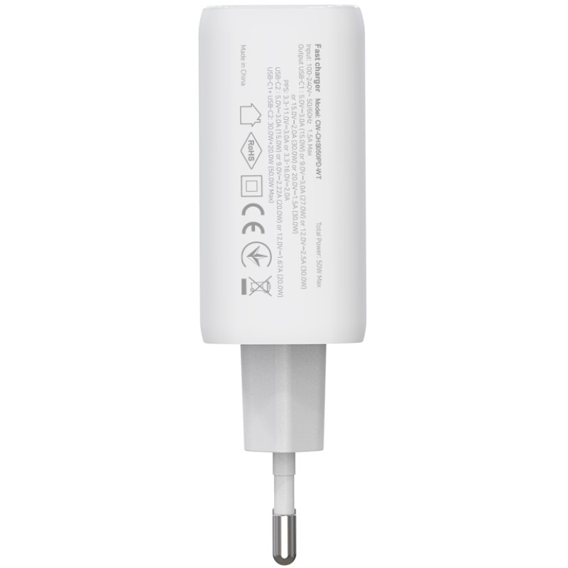 Зарядний пристрій ColorWay CW-CHS050PD-WT