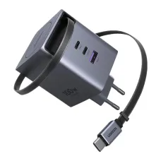 Зарядное устройство Ugreen USB-C PD100W GaN + cable USB-C to USB-C retractable (65828)