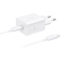 Зарядное устройство Samsung Fast Charging Type-C 45W with Cable White (EP-T4511XWEGEU)