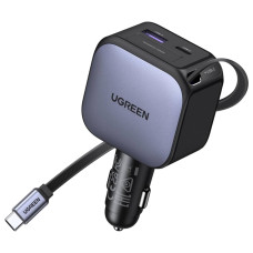Зарядний пристрій Ugreen Car charger USB-C PD90W + cable USB-C to USB-C retractable (55909B)