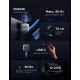 Зарядний пристрій Ugreen Car charger USB-C PD90W + cable USB-C to USB-C retractable (55909B)