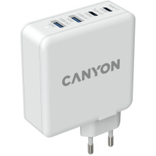 Зарядний пристрій Canyon H-100 GaN 2xUSB-C, 2xUSB-A, PD3.0, QC3.0, 100W White (CND-CHA100W01)