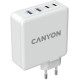 Зарядний пристрій Canyon H-100 GaN 2xUSB-C, 2xUSB-A, PD3.0, QC3.0, 100W White (CND-CHA100W01)