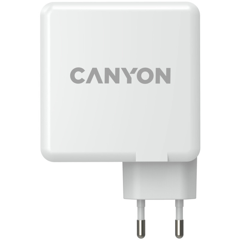 Зарядний пристрій Canyon H-100 GaN 2xUSB-C, 2xUSB-A, PD3.0, QC3.0, 100W White (CND-CHA100W01)