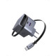 Зарядний пристрій Ugreen USB-C PD45W GaN + cable USB-C to USB-C retractable (65822)