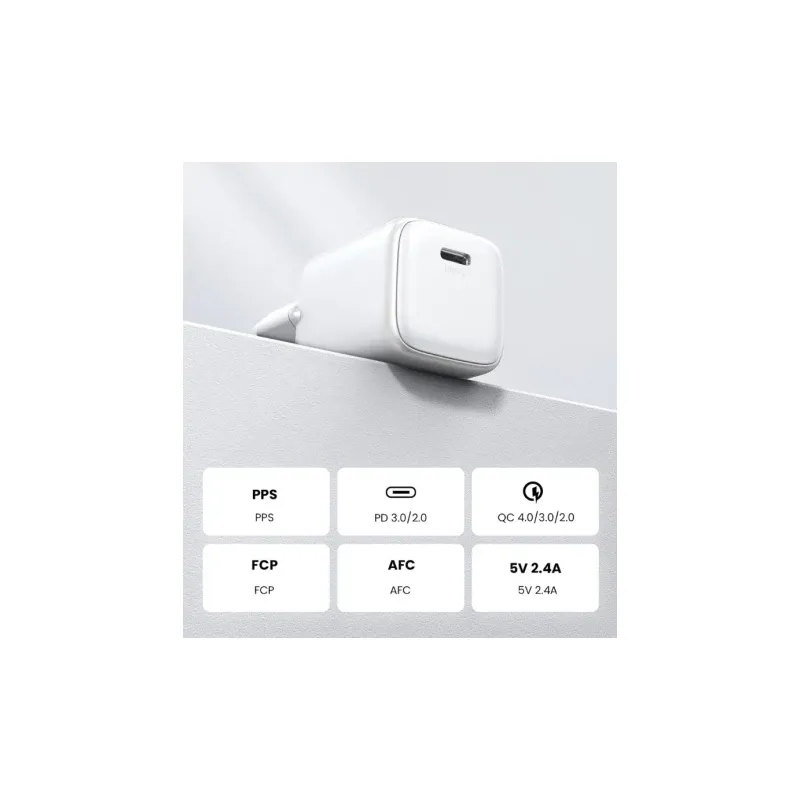 Зарядное устройство UGREEN CD319 Nexode Mini GaN 30W 1xUSB-C PD3.0 QC4.0 Wall Charger White (15326)