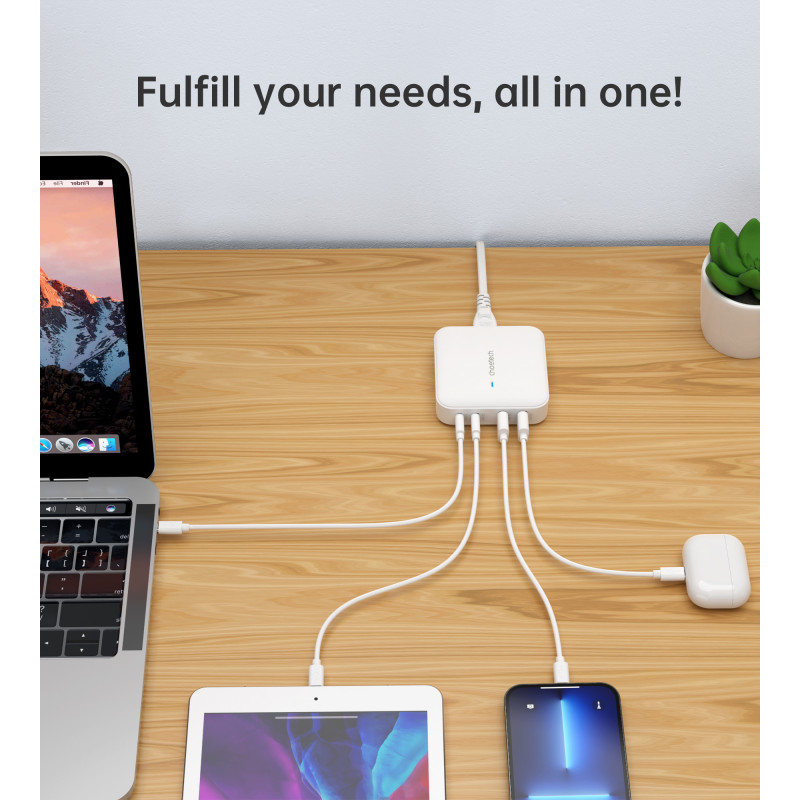 Choetech PD8008 100W Desktop GaN Charger White (PD8008-EU-WH)