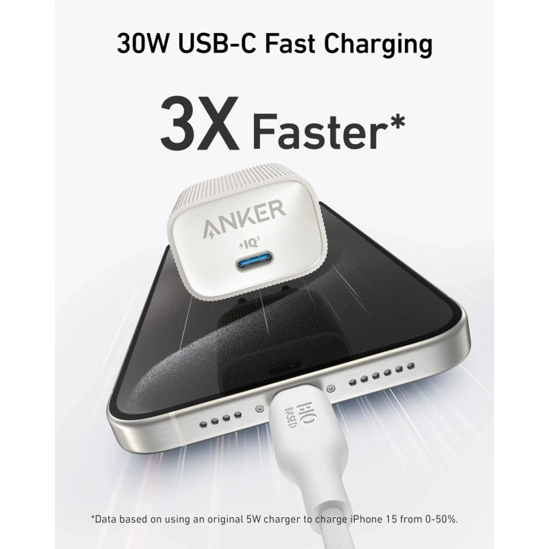 Зарядний пристрій Anker PowerPort 511 Nano IV-30W White (A2337G21)
