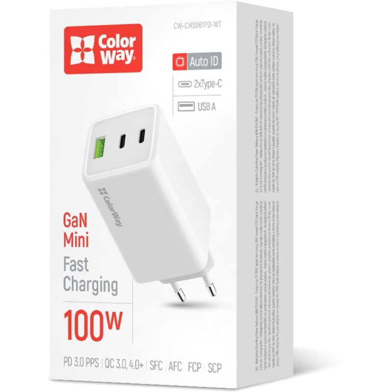 Зарядное устройство ColorWay CW-CHS061PD-WT