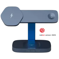 Зарядний пристрій Canyon Hexagon WCS-310 Wireless Charging Station Dark Gray/Blue (CNS-WCS310DGBL)