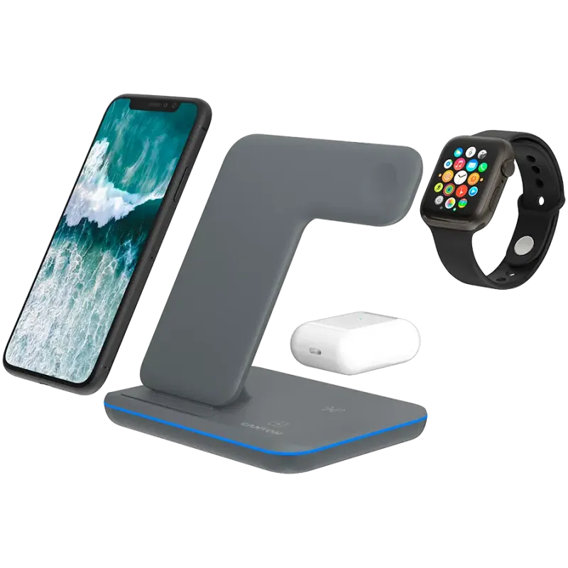 Зарядное устройство Canyon WS-303 Wireless Charging Station Dark Gray (CNS-WCS303DG)