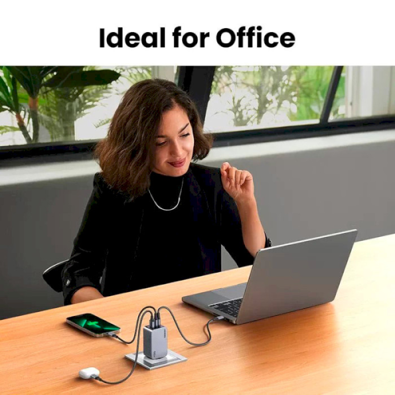 Зарядное устройство UGREEN X757 Space Gray (25874)