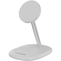 Зарядное устройство Canyon WCS-205 15W Qi2 2in1 White (CNS-WCS205W)