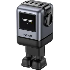 Зарядное устройство Ugreen 1xUSB + 3xUSB-C GaN 100W Robot X688 gray (45515B)