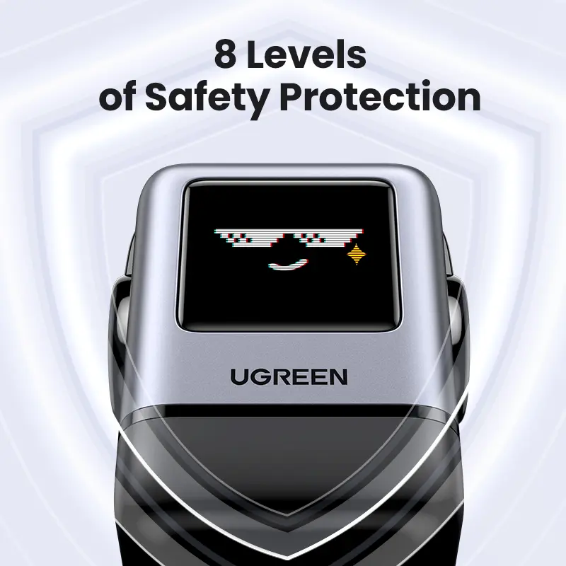 Зарядний пристрій Ugreen 1xUSB + 3xUSB-C GaN 100W Robot X688 gray (45515B)