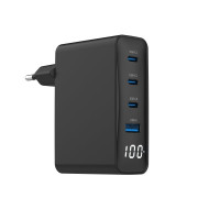 Зарядний пристрій Gembird TA-UC-PDQC100LCD-01-BK