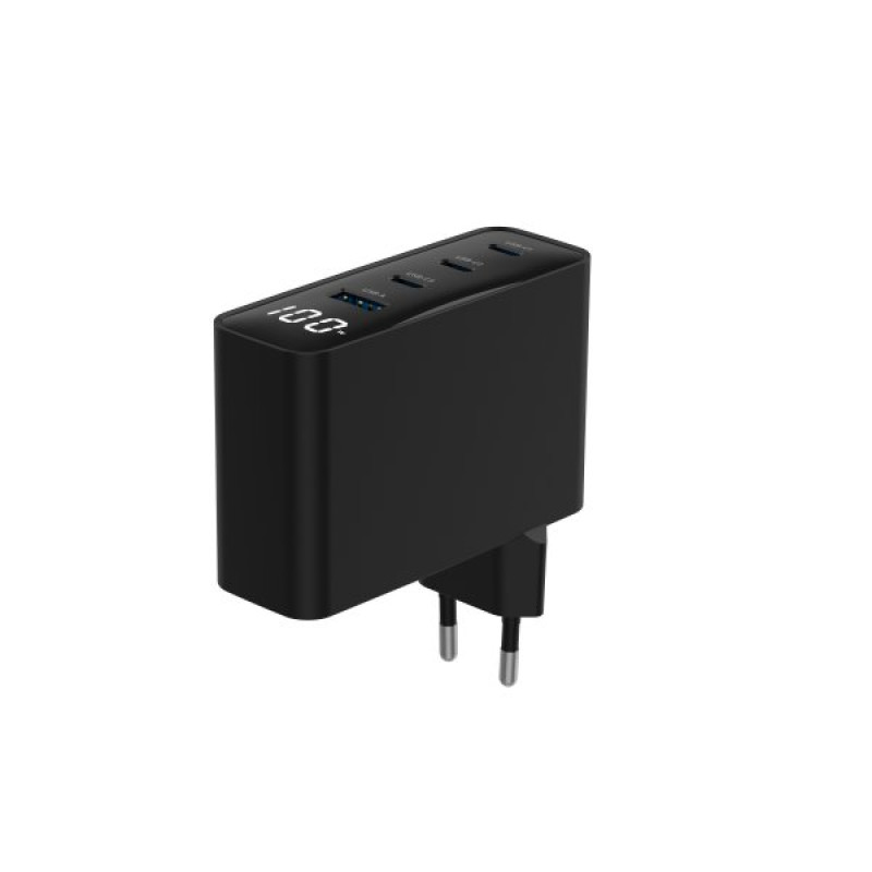 Зарядний пристрій Gembird TA-UC-PDQC100LCD-01-BK