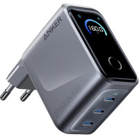 Зарядний пристрій Anker Prime Charger 160W, 3 Ports, Smart Display (A2687341, B2687GZ1)