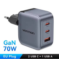Зарядний пристрій Vention TZ-FCGH0 70W Gray Type-C cable(TZ-FCGH0-EU)