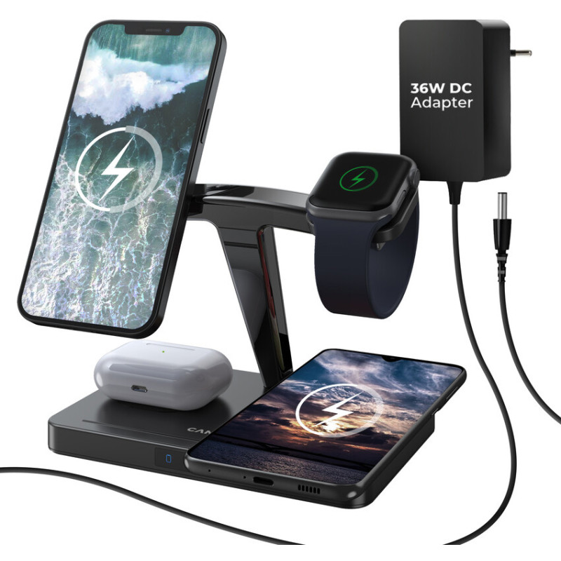 Зарядний пристрій Canyon WS-404 Wireless Charging Station Black (CNS-WCS404)