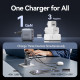 Зарядний пристрій Vention 2xUSB-C PD70W + 1xUSB QC3.0 22.5W GaN gray (FEXH0-EU)
