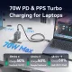 Зарядний пристрій Vention 2xUSB-C PD70W + 1xUSB QC3.0 22.5W GaN gray (FEXH0-EU)