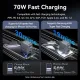 Зарядний пристрій Vention 2xUSB-C PD70W + 1xUSB QC3.0 22.5W GaN gray (FEXH0-EU)