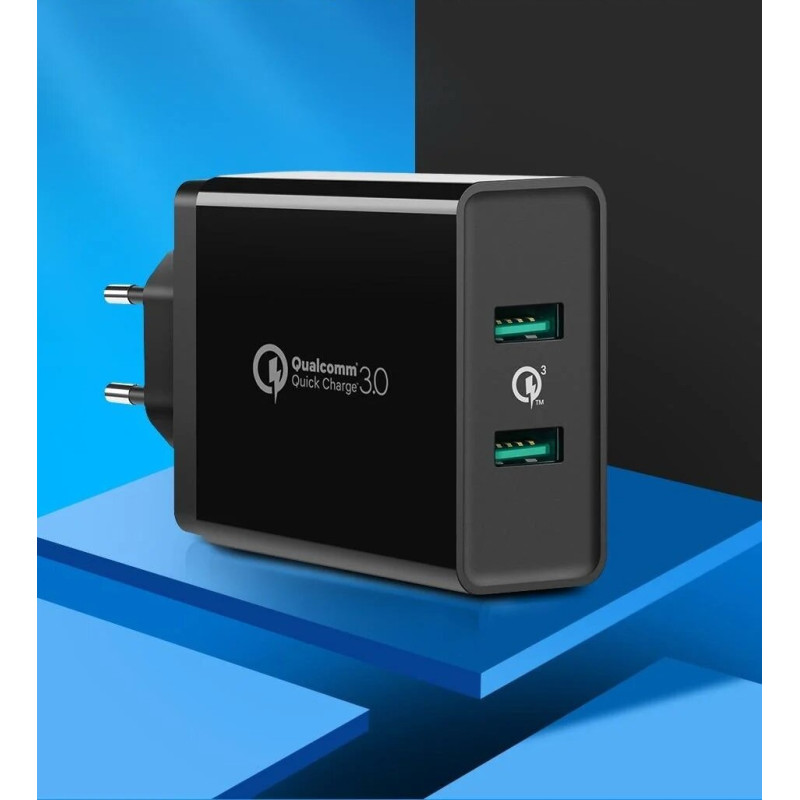 Зарядное устройство UGREEN CD161 36W 2xUSB QC 3.0 Charger Black (10216)