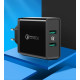 Зарядное устройство UGREEN CD161 36W 2xUSB QC 3.0 Charger Black (10216)