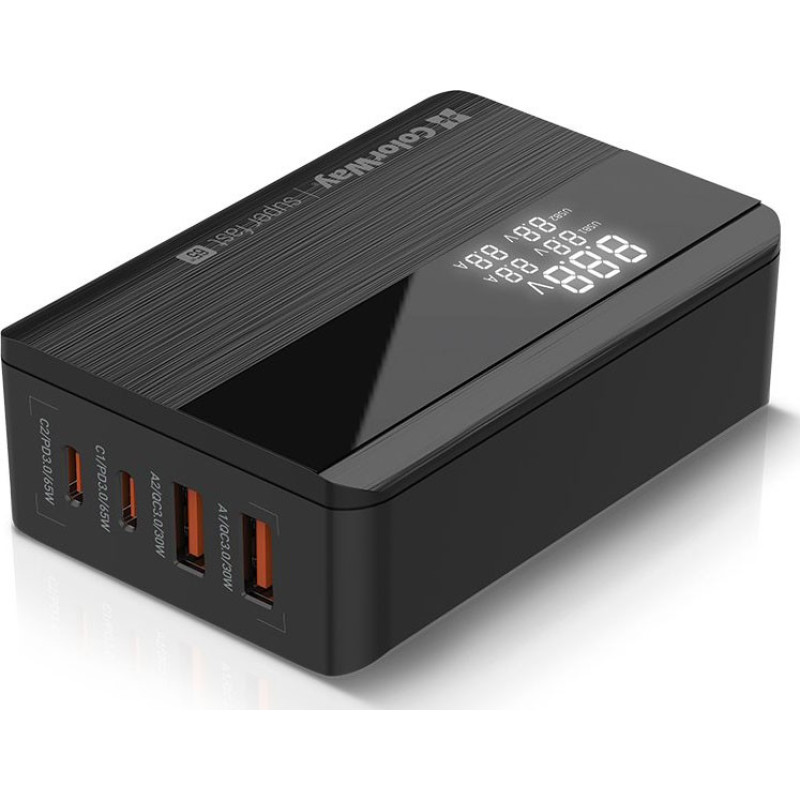 ColorWay 2USB-A + 2USB Type-C 65W Black (CW-CHS040PD-BK)