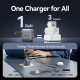 Зарядний пристрій Vention 2xUSB-C PD70W + 1xUSB QC3.0 22.5W GaN + cable USB-C to USB-C 1.0m black gray (TZ-FEXH0-EU)