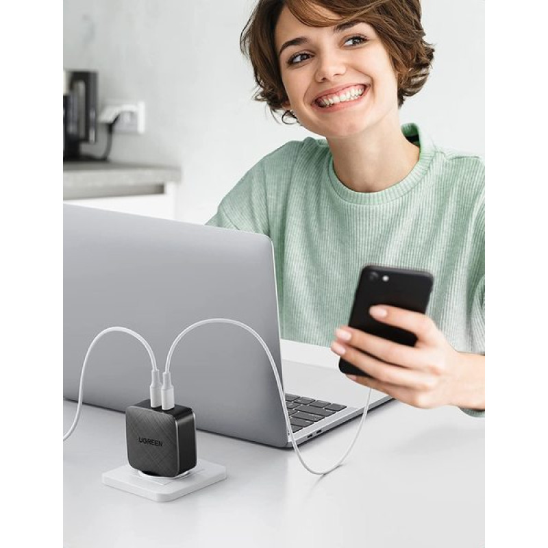 Ugreen Wall Charger 2хUSB-C CD216 66W Black (70867) 
