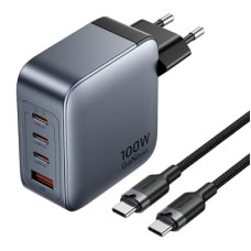 Зарядний пристрій Vention TZ-FETH0 100W GaN Gray Type-C cable (TZ-FETH0-EU)
