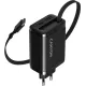 Зарядний пристрій Canyon OnCharge 65RC Build-In Cable 65W Black (CNS-CURC65ACB)