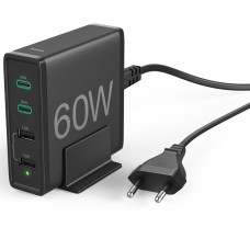 HAMA 4 Ports Quick Charger 2xUSB-A 2xUSB-C QC3.0 PD 60W Black (00201628)
