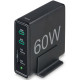 HAMA 4 Ports Quick Charger 2xUSB-A 2xUSB-C QC3.0 PD 60W Black (00201628)