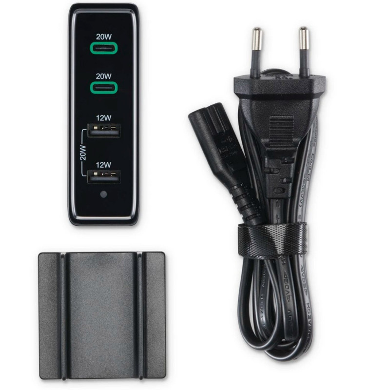 HAMA 4 Ports Quick Charger 2xUSB-A 2xUSB-C QC3.0 PD 60W Black (00201628)