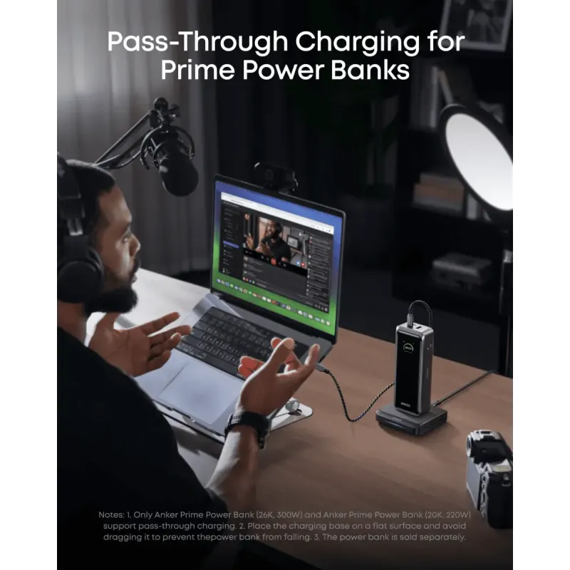 Зарядное устройство Anker Charging Base for Anker Prime 150W Pogo Pin Black (A1903G11)