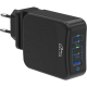 Зарядное устройство Media-Tech 2xUSB-C PD 65W QC 3.0 Black (MT6252)